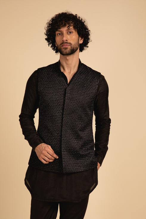 ETH Pyramid Hand Embroidered Wait Waist Coat Set